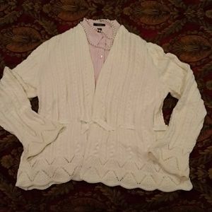 Chaps cream cardigan